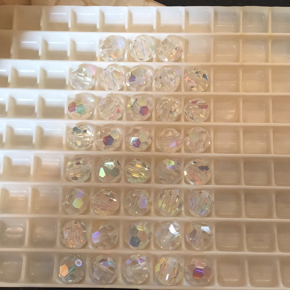 7mm aurore boreale round beads beautiful color